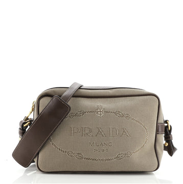 Prada Logo Camera Bag Canvas Small
