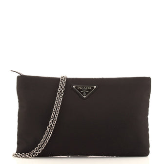 Prada Fluo Chain Clutch Tessuto Medium