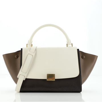 Celine Tricolor Trapeze Bag Leather Small