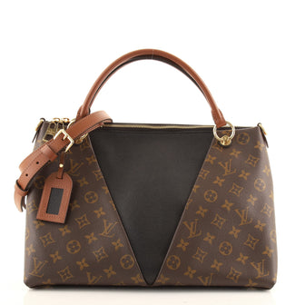 Louis Vuitton V Tote Monogram Canvas and Leather MM
