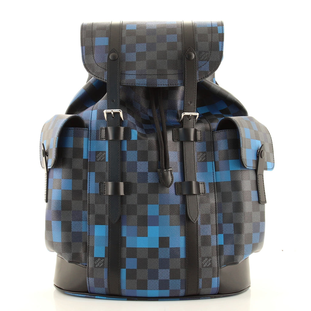 Louis Vuitton Christopher Backpack Damier Graphite Pixel PM Blue के लिए  पुरुषों के लिए