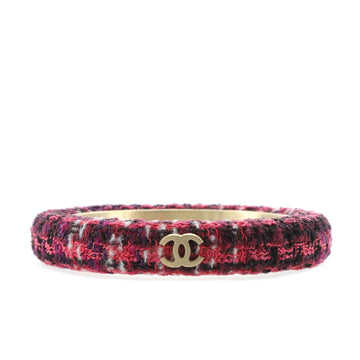 Chanel CC Bangle Bracelet Tweed Thin