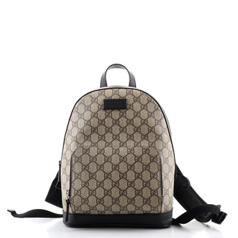 Gucci Zip Pocket Backpack GG Coated Canvas Small