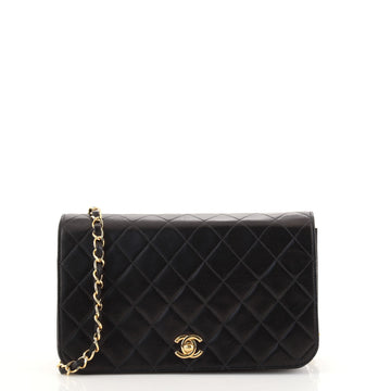 Chanel Vintage Full Flap Bag Quilted Lambskin Medium