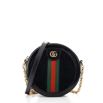 Gucci Ophidia Round Shoulder Bag Suede Mini