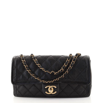 Chanel Graphic Flap Bag Quilted Calfskin Medium