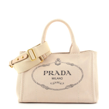 Prada Canapa Convertible Tote Canvas Mini