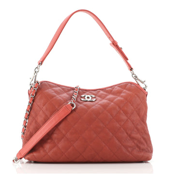 Chanel French Riviera Hobo Quilted Caviar Small