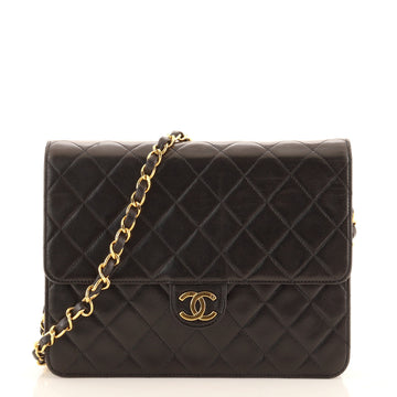 Chanel Vintage Clutch with Chain Quilted Leather Small