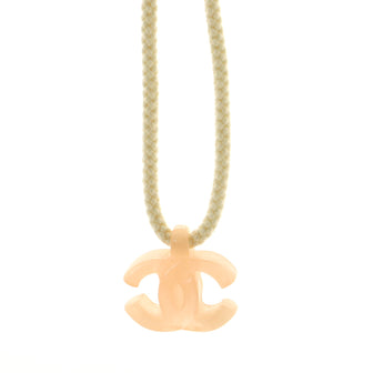 Chanel CC Pendant Rope Necklace Resin