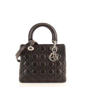 Christian Dior Vintage Lady Dior Bag Cannage Quilt Lambskin Medium