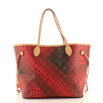 Louis Vuitton Neverfull Tote Limited Edition Kusama Waves Monogram Canvas MM