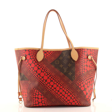 Louis Vuitton Neverfull Tote Limited Edition Kusama Waves Monogram Canvas MM
