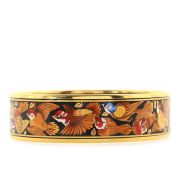 Hermes Bangle Bracelet Printed Enamel Wide