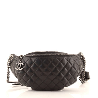 Chanel Banane Waist Bag Quilted Leather