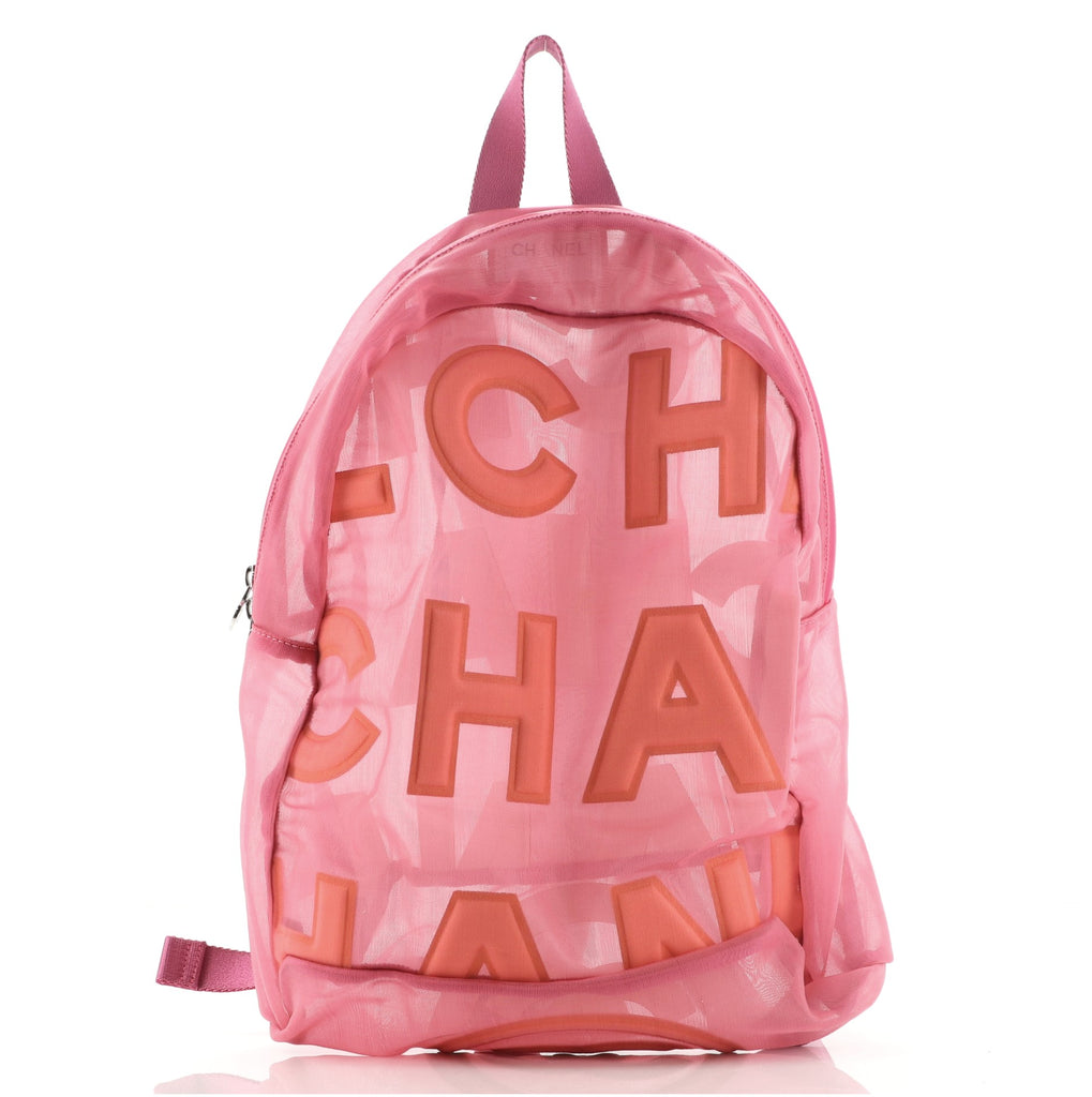 Chanel Doudoune Backpack Mesh Medium #237506C29B Chanel Mesh Small Doudoune Backpack Pink Blue 1732454  main image 4