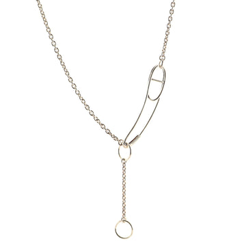 Hermes Chaine d'Ancre Punk Long Necklace Sterling Silver