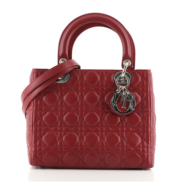 Christian Dior Vintage Lady Dior Bag Cannage Quilt Lambskin Medium
