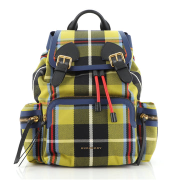 Burberry Rucksack Backpack Tartan Cotton Medium