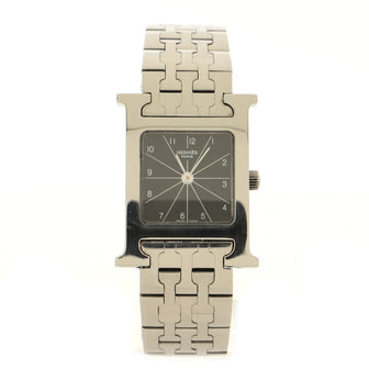 Hermes Heure H Quartz Watch Stainless Steel 21