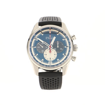 Zenith Chronomaster El Pimero Chronograph Automatic Watch Stainless Steel and Rubber 42