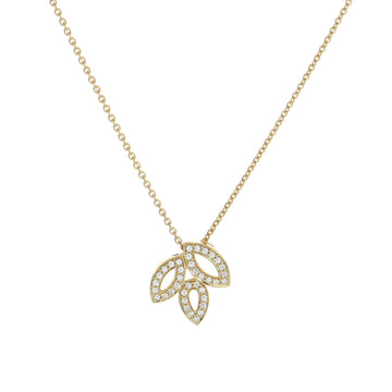 Harry Winston Lily Cluster Pendant Necklace 18K Yellow Gold with Diamonds Small