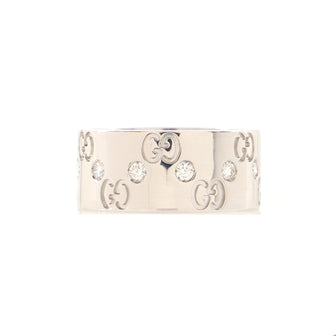 Gucci Icon Ring 18K White Gold with Diamonds