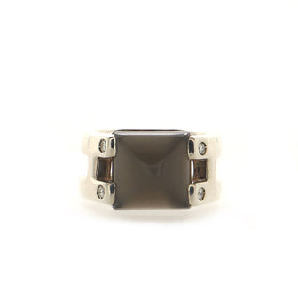 Hermes Medor Ring Sterling Silver and Moonstone