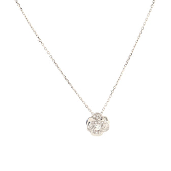 Chanel Camellia Pendant Necklace 18K White Gold with Diamonds