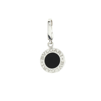 Bvlgari Bvlgari Bvlgari Pendant Charm Necklace 18K White Gold with Onyx