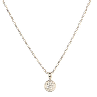 Bvlgari Bvlgari Bvlgari Solitaire Pendant Necklace 18K White Gold with Diamond