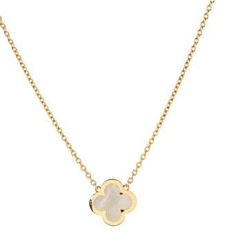 Van Cleef & Arpels Pure Alhambra 18k Yellow and Mother of Pearl Necklace