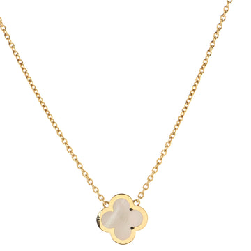 Van Cleef & Arpels Pure Alhambra 18k Yellow and Mother of Pearl Necklace