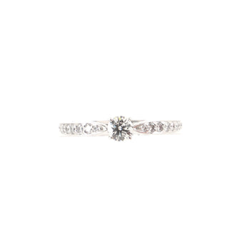 Tiffany & Co. Solitaire Channel-Set Ring Platinum with RBC Diamond F/VS1 .23CT