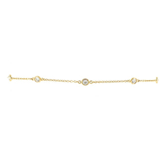 Tiffany & Co. Elsa Peretti Diamonds by the Yard 6 Stone Bracelet 18K Yellow Gold with Diamonds