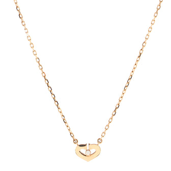Cartier C Heart de Cartier Pendant Necklace 18K Rose Gold with Diamond XS