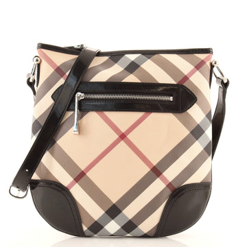 Burberry Dryden Crossbody Bag Nova Check Coated Canvas
