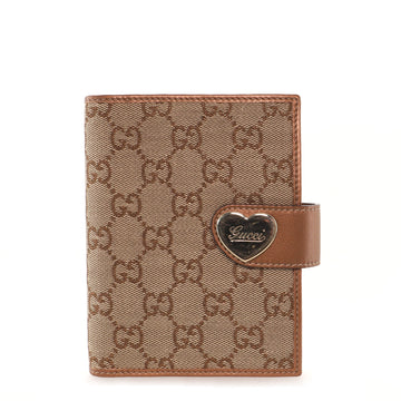Gucci Heart Ring Agenda Cover GG Canvas Mini