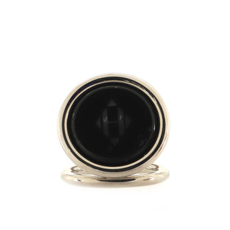 Hermes Trio Scarf Ring Onyx with Metal