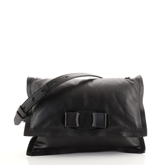 Salvatore Ferragamo Viva Bow Flap Bag Leather Small