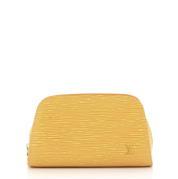 Louis Vuitton Epi Dauphine Cosmetic Pouch Yellow, Luxury, Bags