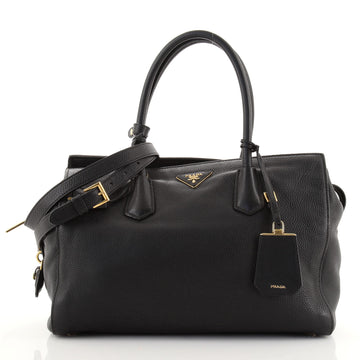 Prada Convertible Zip Satchel Vitello Daino Medium