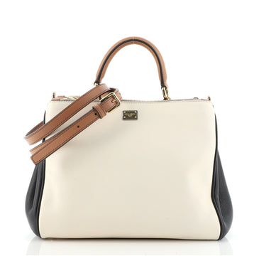 Dolce & Gabbana Sicily Convertible Shopping Tote Leather Small