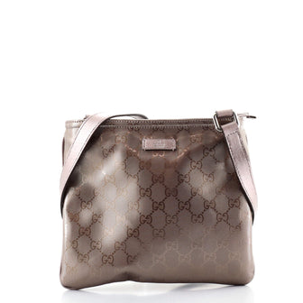 Gucci Zip Top Messenger Bag GG Imprime Small