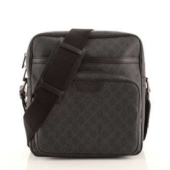 Gucci Front Pocket Messenger Bag GG Coated Canvas Large