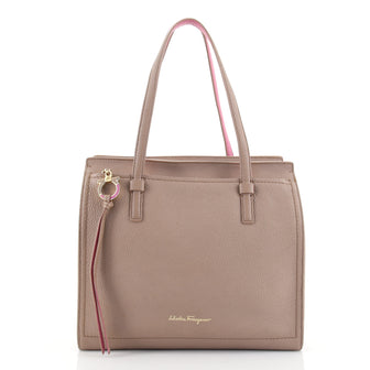 Salvatore Ferragamo Amy Tote Pebbled Leather Medium