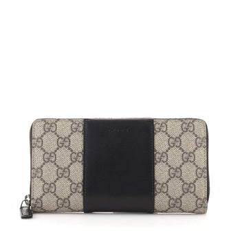 Gucci Zip Around Wallet GG Coated Canvas and Leather
