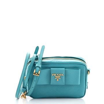 Prada Bow Camera Crossbody Bag Saffiano Leather Mini