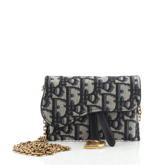 Christian Dior Saddle Nano Pouch Oblique Canvas