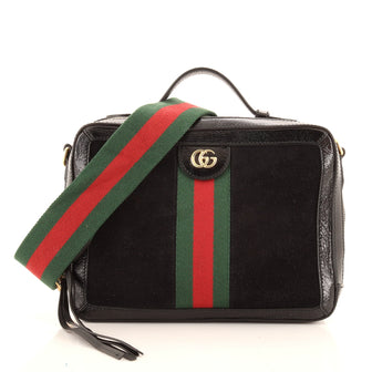 Gucci Ophidia Handle Shoulder Bag Suede Small